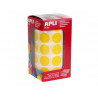 Gommette apli ronde 20mm coloris jaune rouleau 1770 unites