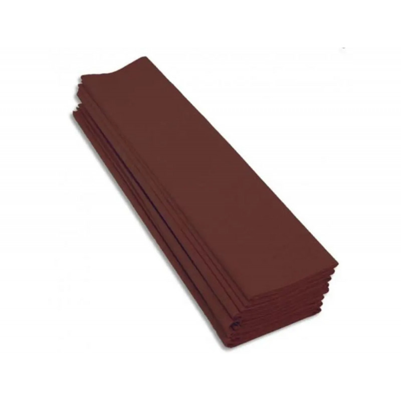 Papier crepon clairefontaine standard 0,5x2m crepage 40% coloris marron paquet 10 feuilles