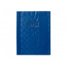 Protege-cahier clairefontaine 17x22cm plastique 22/100e 2 rabats coloris bleu