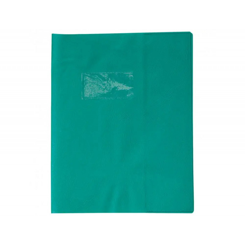 Protege-cahier clairefontaine 17x22cm plastique 22/100e opaque coloris vert
