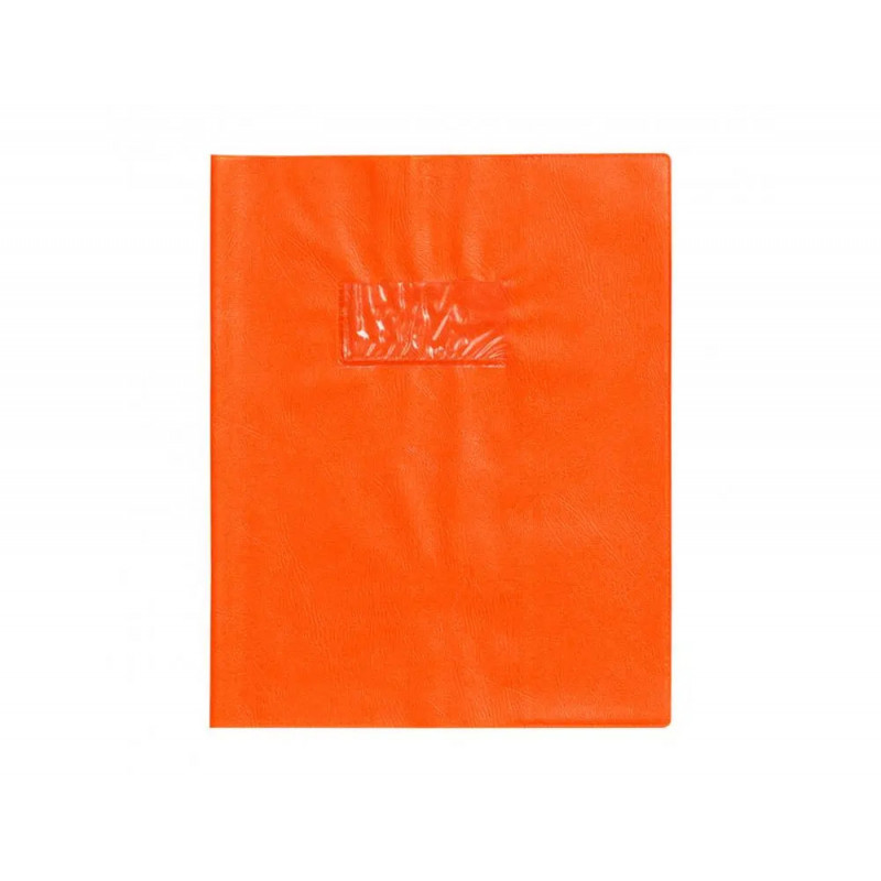Protege-cahier clairefontaine 17x22cm plastique 22/100e opaque coloris orange