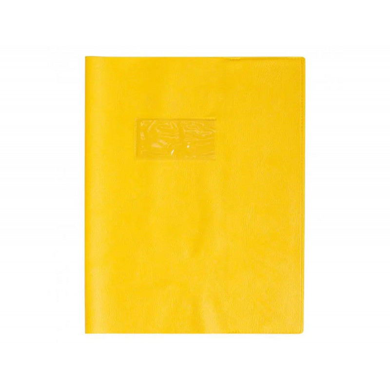 Protege-cahier clairefontaine 17x22cm plastique 22/100e opaque coloris jaune