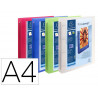 Classeur chromaline exacompta personnalisable a4 capacite 225 feuilles 4 anneaux dos de 40 mm dim 32x26 cm coloris