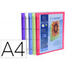 Classeur exacompta personnalisable a4 capacite 100 feuilles 4 anneaux dos de 20 mm dim 32x25 cm coloris