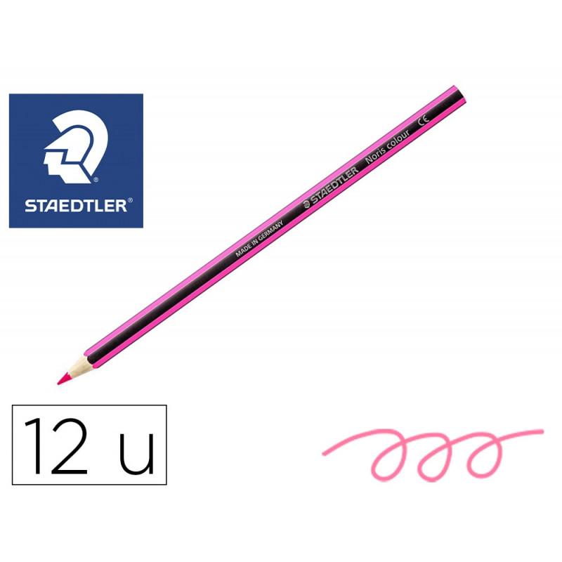 Crayons staedtler noris colour 185 coloris rose pochette de 12