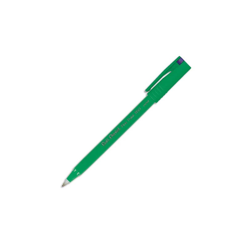 PENTEL Stylo feutre à bille pointe plastique 0,8 mm encre Bleue corps plastique Vert R 50
