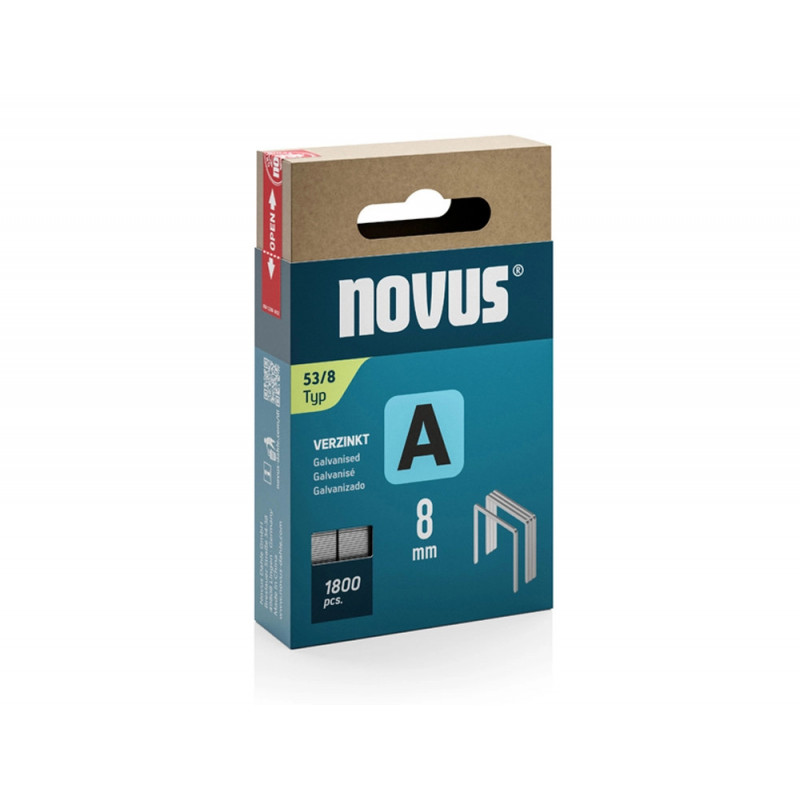 Agrafes pour cloueur 53/8 novus boite de 2000