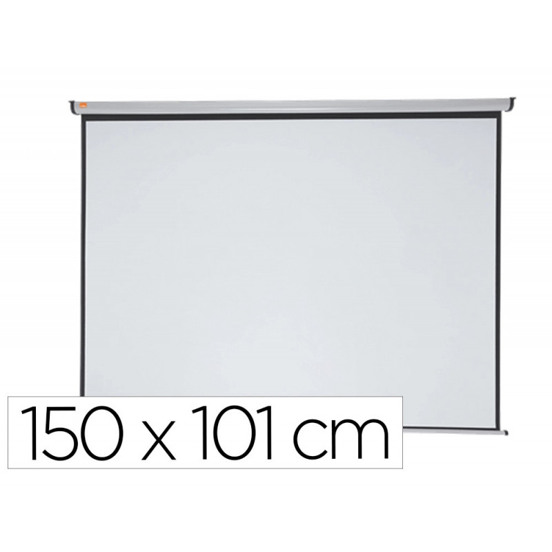 Ecran mural nobo format 16/10e dimension 150x101cm mecanisme manuel