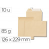 Pochette gpv kraft recycle c5 162x229mm 85g sans fenetre zone adressage patte auto-adhesive paquet 10 unites