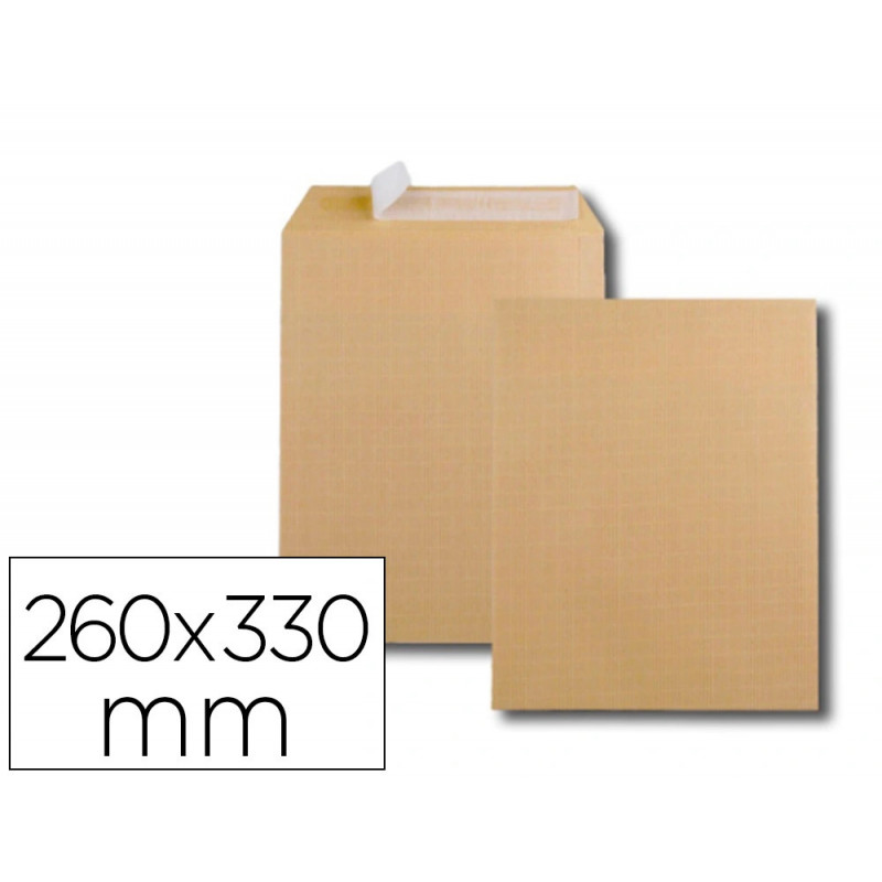 Pochette gpv kraft armé très résistant 120g 24 260x330mm fermeture auto-adhésive boîte 250 unités
