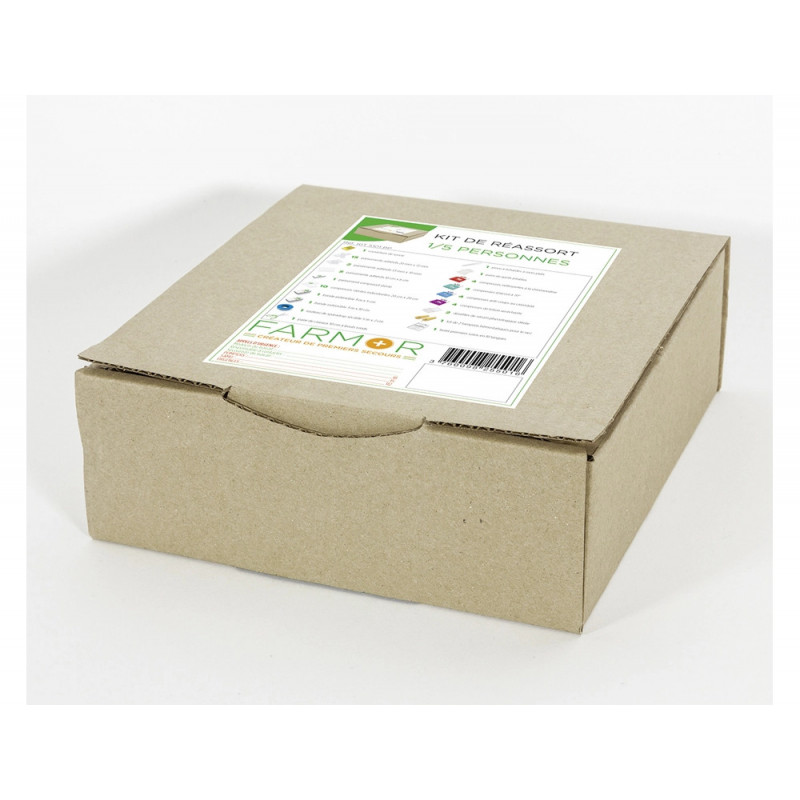 Kit de reassort farmor pour armoire a pharmacie multirisques 1 a 5 personnes