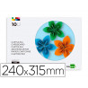 Bloc papier dessin liderpapel 240x315mm 180g/m2 10f 5 coloris neon + 5 coloris intenses assortis