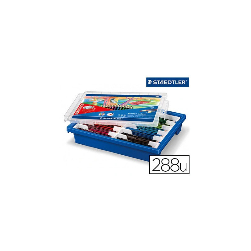 Crayon wopex staedtler noris colour 185 ultra-résistant coloris assortis coffret école 288 unités