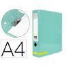 Classeur a levier liderpapel a4 color system dos de 80 mm coloris menthe
