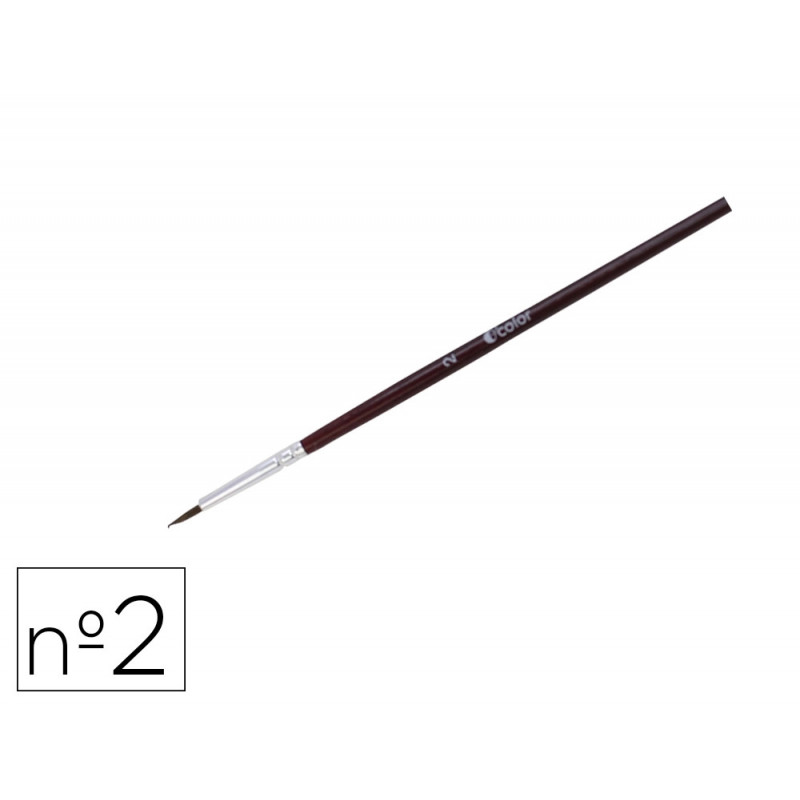 Pinceau o'color poils poney nº2 ideal gouache et aquarellevirole aluminium manche bois laque lot 10 unites