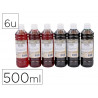 Encre a dessiner o'color 500ml couleurs complementaires assorties coffret 6 unites