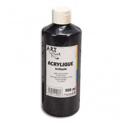 ART PLUS Acrylique brillante 500ml Noir