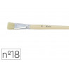 Brosse plate o'color poils soie porc nº18 virole aluminium manche bois naturel lot 10 unites