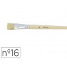 Brosse plate o'color poils soie porc nº16 virole aluminium manche bois naturel lot 10 unites