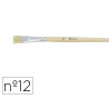 Brosse plate o'color poils soie porc nº12 virole aluminium manche bois naturel lot 10 unites