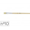 Brosse plate o'color poils soie porc nº10 virole aluminium manche bois naturel lot 10 unites