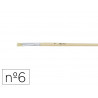 Brosse plate o'color poils soie porc nº6 virole aluminium manche bois naturel lot 10 unites