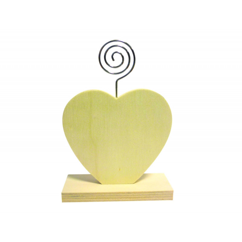 Porte photo graine creative coeur 90x35x130 mm