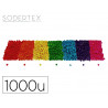 Perles sodertex rondelle bois 3x8mm coloris assortis pack 1000 unites