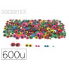 Yeux mobiles sodertex adhesifs differentes tailles coloris assortis maxi pack 600 unites