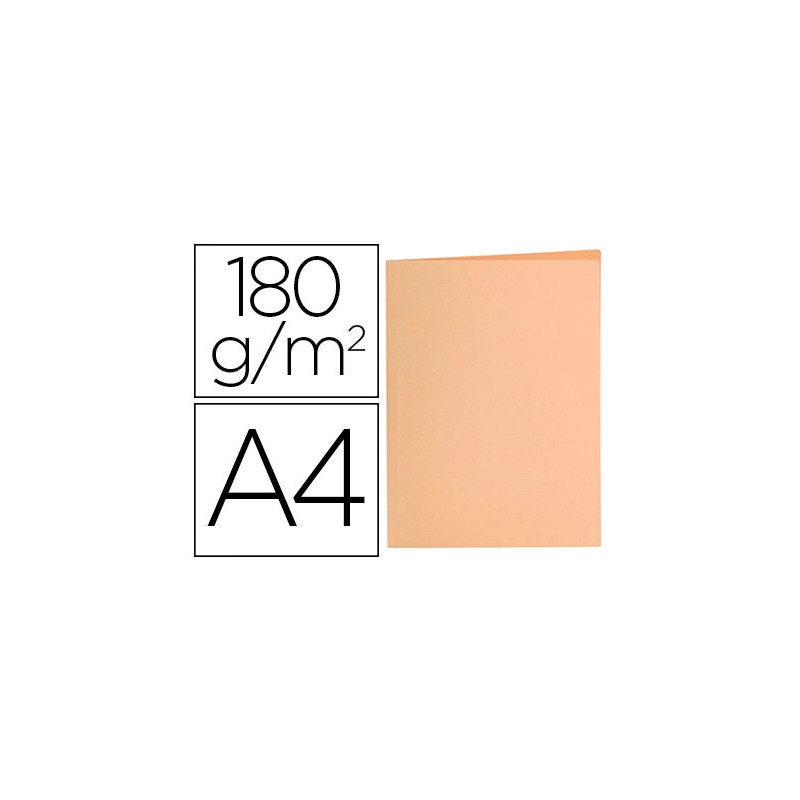Chemise liderpapel papier cartonne 180g/m2 310x230mm document a4 coloris orange pastel