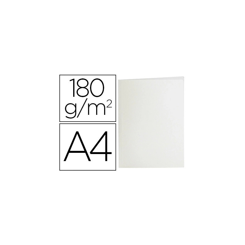 Chemise liderpapel papier cartonne 180g/m2 310x230mm document a4 coloris blanc