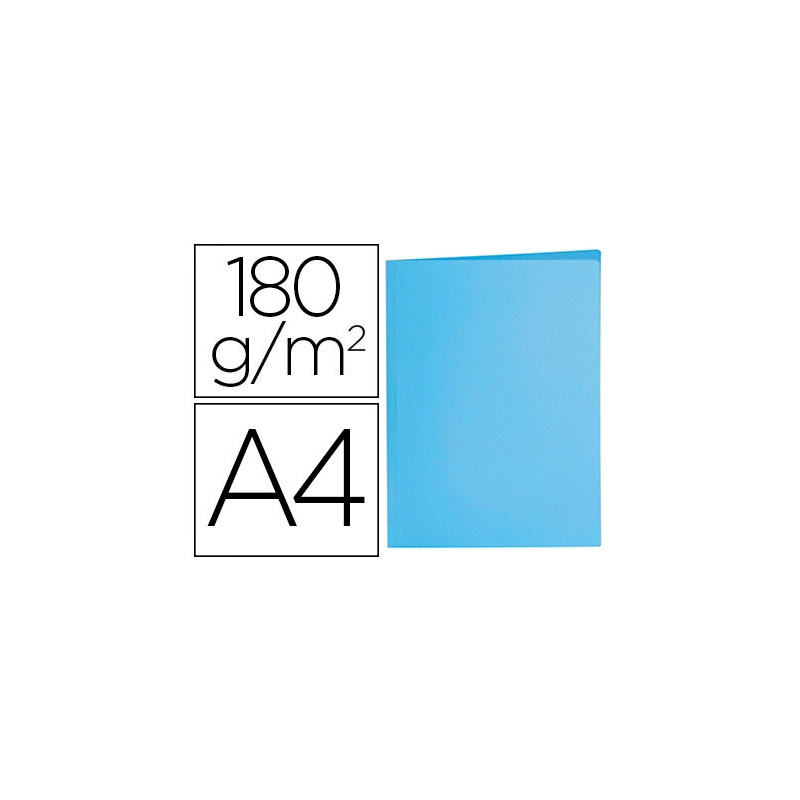 Chemise liderpapel papier cartonne 180g/m2 310x230mm document a4 coloris bleu pastel