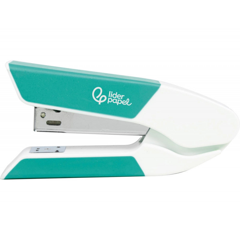 Agrafeuse bureau liderpapel 35x65x130mm 20 feuilles agrafes 26/6 1000 agrafes coloris turquoise
