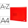 Trieur liderpapel polypropylène a4 210x297mm 700 microns 13 compartiments fermeture élastique translucide coloris rouge