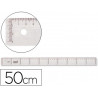 Règle liderpapel graduation verticale horizontale 50cm bord biseauté gamme cristal transparente économique