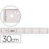 Règle liderpapel graduation verticale horizontale 30cm bord biseauté gamme cristal transparente économique