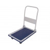 Chariot pliant 4 roues dossier rabattable plateforme tapis antidérapant charge maximale 300kg 16.2kg