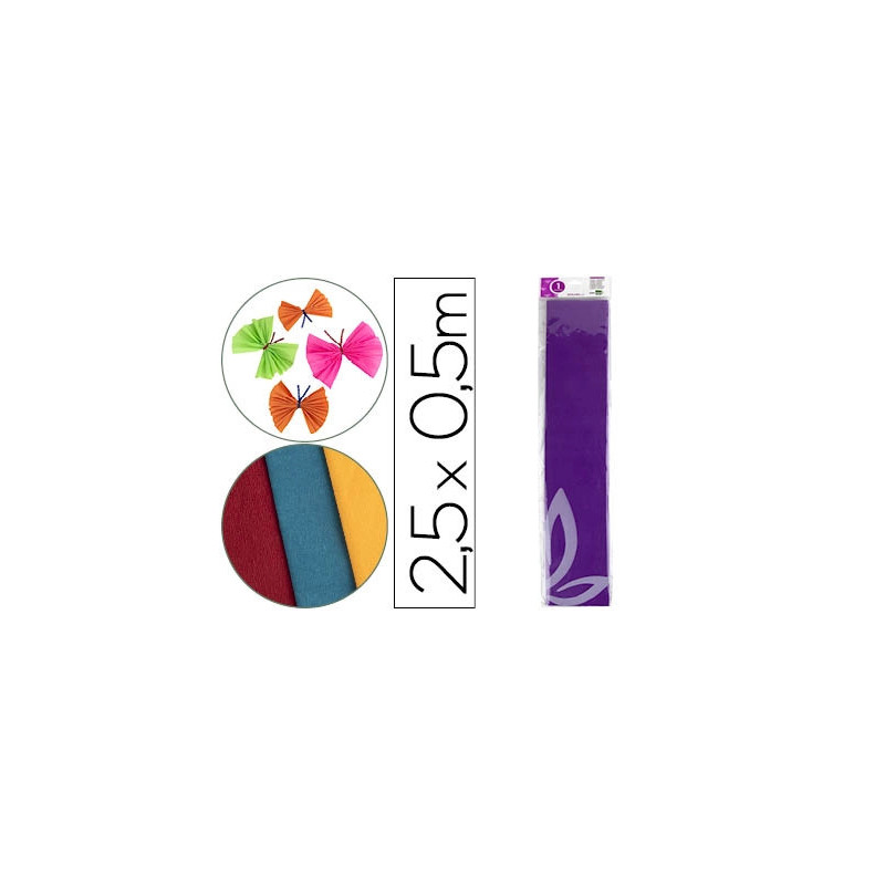 Papier crépon liderpapel 34g/m2 50cmx2.5m unicolore violet