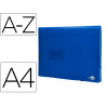Trieur liderpapel polypropylène a4 210x297mm 700 microns 13 compartiments fermeture élastique translucide coloris bleu