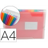 Trieur liderpapel série spectrafile pp 700 microns a4 210x297mm 13 compartiments couleur coloris frosty transparent