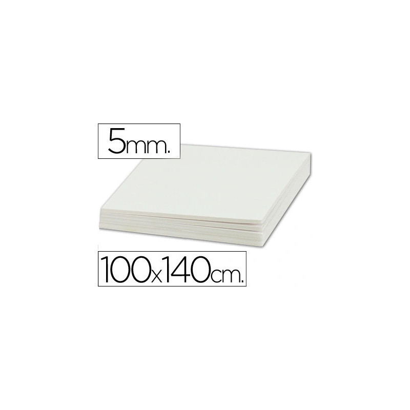 Carton entrecolle liderpapel 100x140cm epaisseur 5mm unicolore blanc