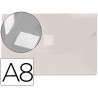 Pochette enveloppe liderpapel polypropylène 180 micorns a8 74x52mm 50f fermeture bouton résistant transparent