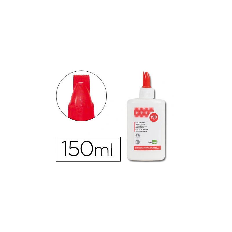 Colle vinylique liderpapel blanche travaux manuels papier autres matériaux rapide adhérence sans solvant pot 150ml