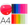 Pochette enveloppe liderpapel polypropylène 180 microns a4 297x210mm fermeture velcro coloris assortis pack 12 unités