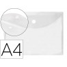 Pochette enveloppe liderpapel polypropylène 180 microns a4 297x210mm fermeture velcro coloris transparent