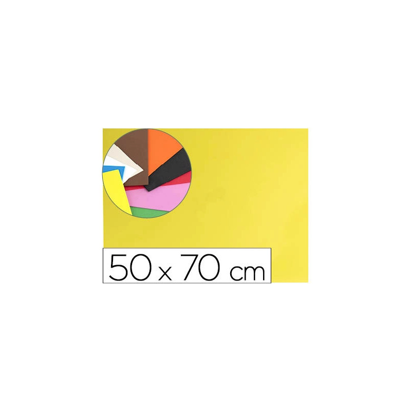 Plaque mousse liderpapel 50x70cm 60g/m2 épaisseur 1.5mm unicolore jaune