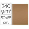 Papier cartonne liderpapel 50x65cm 240gr coloris marron clair paquet 25 feuilles