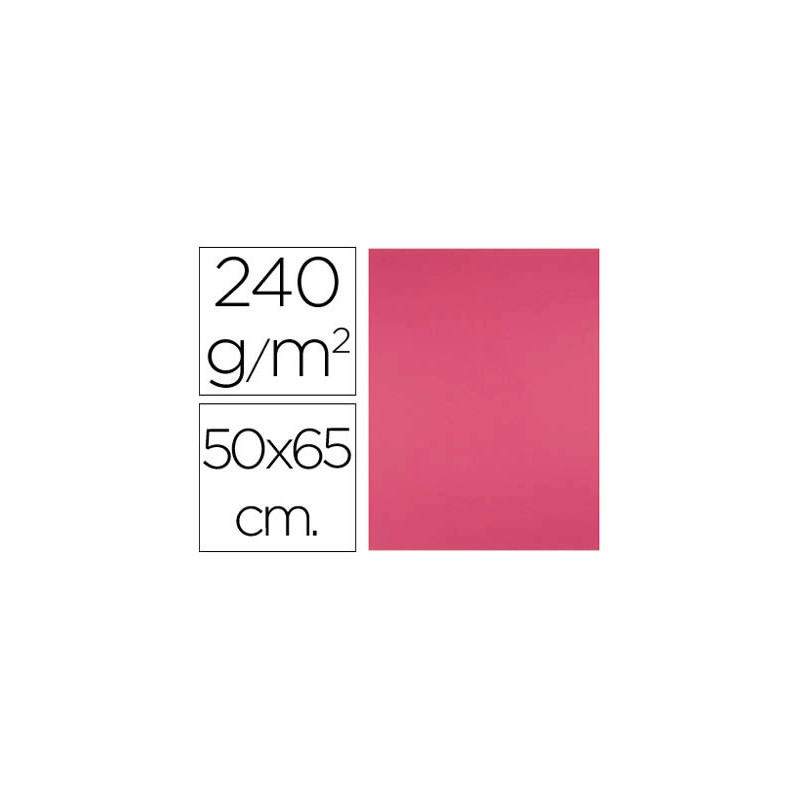 Papier cartonne liderpapel 50x65cm 240gr coloris fuchsia paquet 25 feuilles
