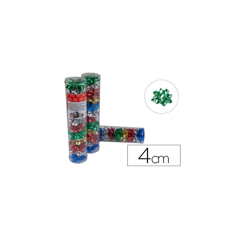 Étoile adhésive liderpapel fantaisie petit format largeur étoile 4cm tube de 12 unités coloris assortis