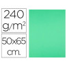 Papier cartonne liderpapel 50x65cm 240gr coloris vert pistache paquet 25 feuilles